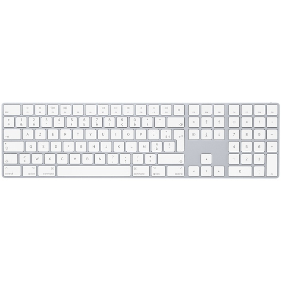 Apple Magic Keyboard with Numeric Keypad - Tastatur - AZERTY - Silber